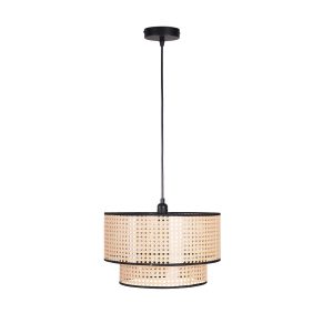 Sanico Goldlux lampa wisząca TAKARA 1xE27 naturalna beżowa w stylu boho IP20 - 330529
