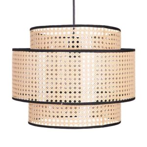 Sanico Goldlux lampa wisząca TAKARA-3 1xE27 naturalna beżowa w stylu boho IP20 - 330536