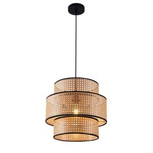 Sanico Goldlux lampa wisząca TAKARA-3 1xE27 naturalna beżowa w stylu boho IP20 - 330536
