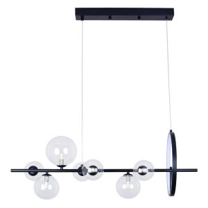 Sanico Goldlux lampa wisząca LED HYBRID 15W 4000K + 7xG9 czarna IP20 - 331113