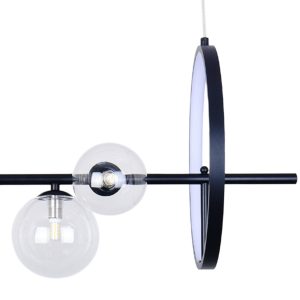Sanico Goldlux lampa wisząca LED HYBRID 15W 4000K + 7xG9 czarna IP20 - 331113