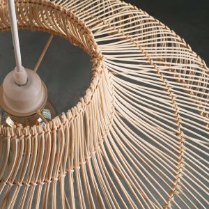 Sanico Goldlux lampa wisząca CUBA 1xE27 naturalna beżowa w stylu boho IP20 - 331137