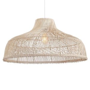 Sanico Goldlux lampa wisząca CUBA 1xE27 naturalna beżowa w stylu boho IP20 - 331137