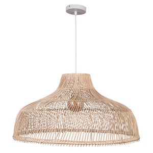 Sanico Goldlux lampa wisząca CUBA 1xE27 naturalna beżowa w stylu boho IP20 - 331137