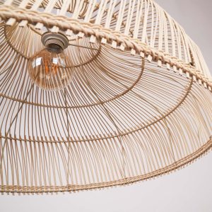 Sanico Goldlux lampa wisząca CUBA 1xE27 naturalna beżowa w stylu boho IP20 - 331137