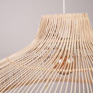 Sanico Goldlux lampa wisząca CUBA 1xE27 naturalna beżowa w stylu boho IP20 - 331137