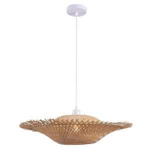 Sanico Goldlux lampa wisząca BARBADOS 1xE27 naturalna beżowa w stylu boho IP20 - 331175
