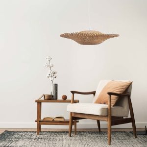 Sanico Goldlux lampa wisząca BARBADOS 1xE27 naturalna beżowa w stylu boho IP20 - 331175