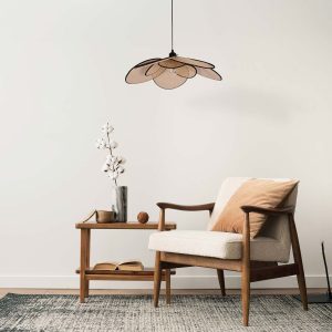 Sanico Goldlux lampa wisząca TOBAGO 1xE27 naturalna beżowa w stylu boho IP20 - 331182