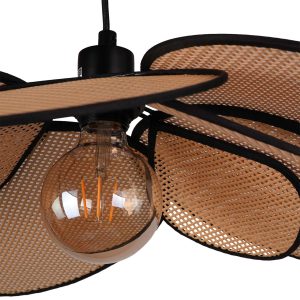 Sanico Goldlux lampa wisząca TOBAGO 1xE27 naturalna beżowa w stylu boho IP20 - 331182
