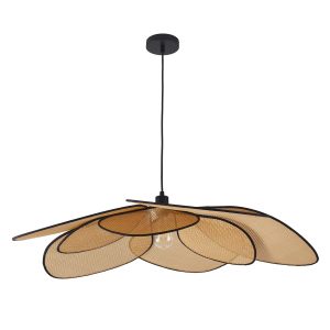 Sanico Goldlux lampa wisząca TOBAGO XL 1xE27 naturalna beżowa w stylu boho IP20 - 331199