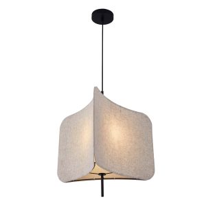 Sanico Goldlux lampa wisząca HAVANA 1xE27 beżowa w stylu boho IP20 - 331236