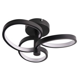 Sanico Goldlux lampa ścienno sufitowa LED RIBBON 12W czarny 4000K IP20 - 336002