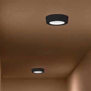 Sanico Goldlux RIGEL LED 4,8W oprawa natynkowa okrągła stała czarna 4000K IP20 - 336040