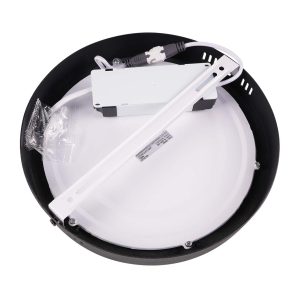 Sanico Goldlux RIGEL LED 18W oprawa natynkowa okrągła stała czarna 4000K IP20 - 336064