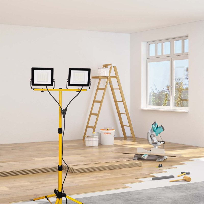 Sanico Goldlux statyw dwuramienny naświetlacze LED 2x50W 6500K IP65 - 336095