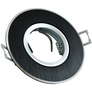 Sanico Goldlux WEST OPAL GU10 oprawa podtynkowa okrągła ruchoma czarna szczotkowana IP20 - 302069