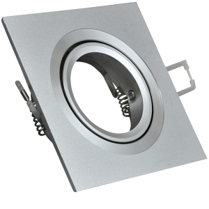 Sanico Goldlux SOUTH OPAL GU10 oprawa podtynkowa kwadratowa ruchoma srebrna piaskowana IP20 - 302120