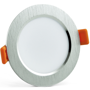 Sanico Goldlux VENUS LED 7W oprawa podtynkowa okrągła stała srebrna szczotkowana 3000K IP20 - 303585