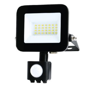 Sanico Goldlux Naświetlacz LED 20W 1700lm 6500K z czujnikiem ruchu i zmierzchu czarny IP65 - 304797
