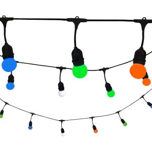 Sanico Goldlux Girlanda ogrodowa magiczna Tajlandia LED PARTY C zestaw z kolorowymi żarówkami 560 cm IP44 - 308214