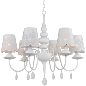 Sanico Goldlux lampa wisząca FABRIZIA 6xE14 biała IP20 - 310415