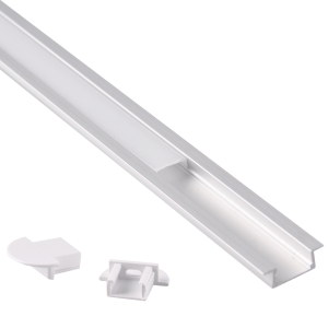 Sanico Goldlux Profil aluminiowy podtynkowy do taśm LED 1m satyna - zestaw - 316035