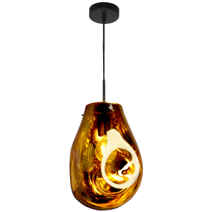 Sanico Goldlux lampa wisząca KIMBERLY 1xE27 amber IP20 - 316264