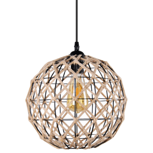 Sanico Goldlux lampa wisząca UMEA 1xE27 czarno-beżowa IP20 - 316523