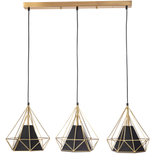 Sanico Goldlux HIRA 3xE27 lampa wisząca gold + black IP20 - 318565