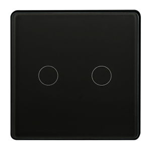 Sanico Goldlux Wi-Fi SMART włącznik dotykowy podwójny czarny z kondensatorem TUYAsmart IP20 - 319067