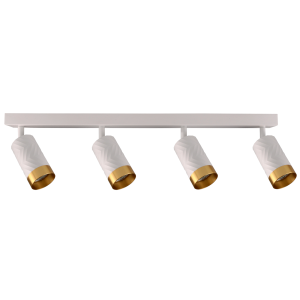 Sanico Goldlux nowoczesna aluminiowa lampa loft listwa ścienno sufitowa reflektor ARRAS 4xGU10 biała złota IP20 - 323620