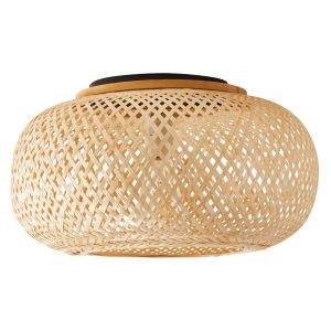 Sanico Goldlux lampa sufitowa SALOMON 1xE27 40cm naturalna beżowa w stylu boho IP20 - 330499