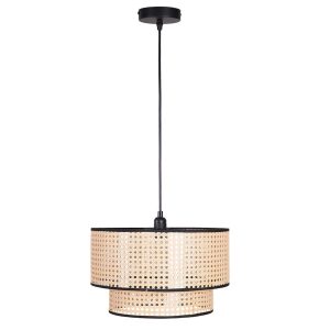 Sanico Goldlux lampa wisząca TAKARA 1xE27 naturalna beżowa w stylu boho IP20 - 330529