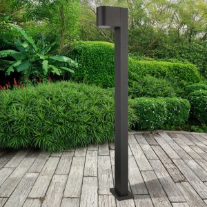 Sanico Goldlux lampa ogrodowa stojąca słupek BOSTON ROUND 80 GU10 czarna IP54 - 330994