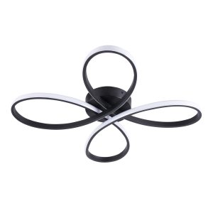 Sanico Goldlux lampa sufitowa FIORE LED 42W czarna 4000K IP20 - 331816