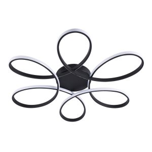 Sanico Goldlux lampa sufitowa FIORE XL LED 42W czarna 4000K IP20 - 331823