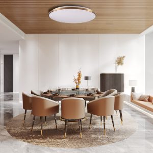 Sanico Goldlux KERN 100 plafon LED z pilotem IR złoty 100W 3000K-6000K IP20 - 331946