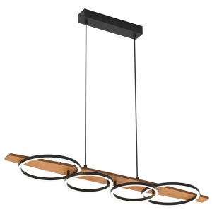 Sanico Goldlux lampa wisząca MELISA LED 35W czarna 4000K IP20 - 334220