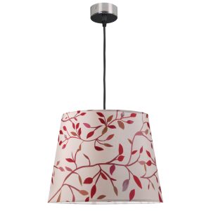 Sanico Goldlux lampa wisząca NOLA chrom abażur stożek 35cm autumn leaves E27 IP20 - 336675