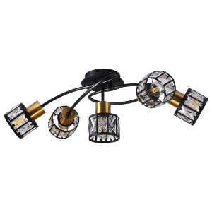 Lampa sufitowa Goldlux ZAHARA 5xE27 czarna - 336804