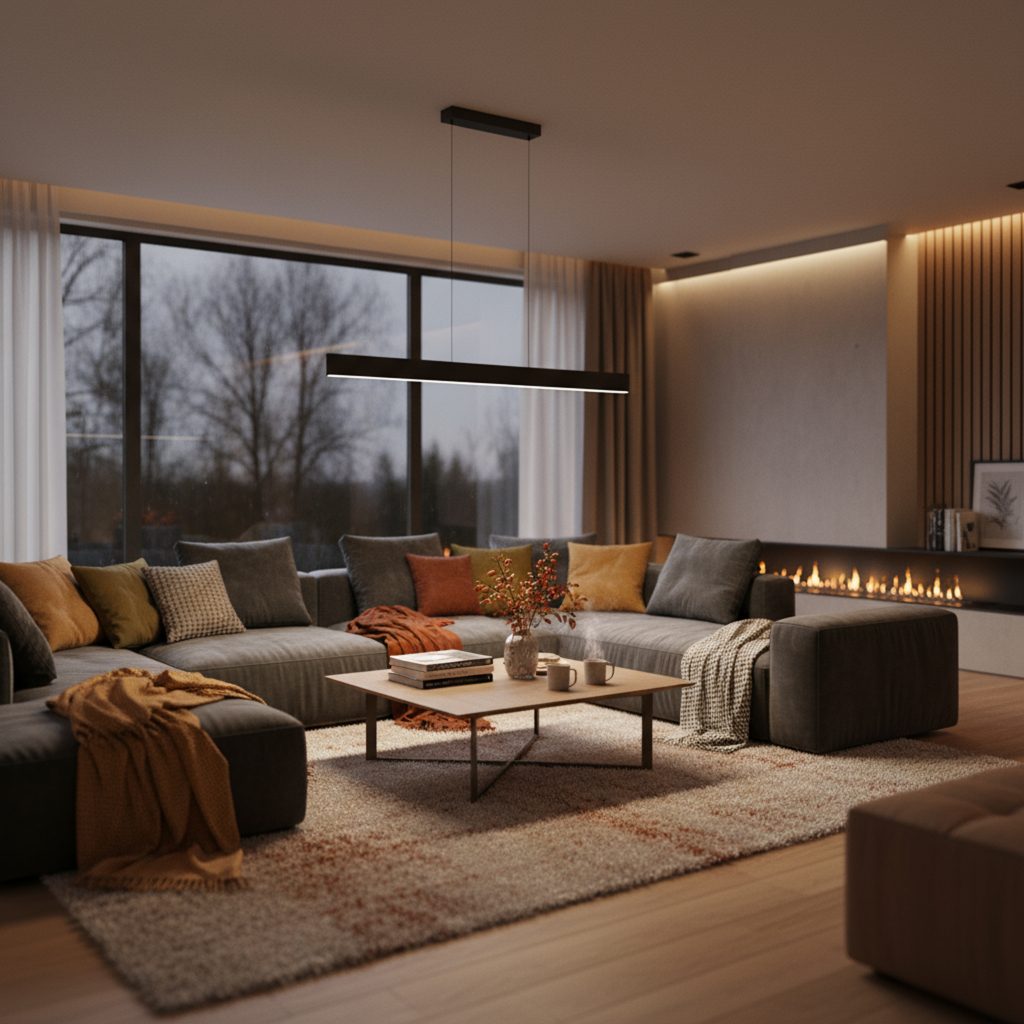 alt="Lampa wisząca LED BERNADETTA czarna Sanico GOLDLUX – nowoczesne oświetlenie"