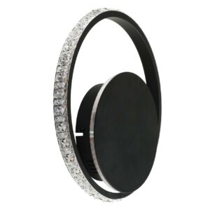 Kinkiet Sanico Goldlux LED DIANA BLACK kryształ 14W 4000K IP20 - 336743