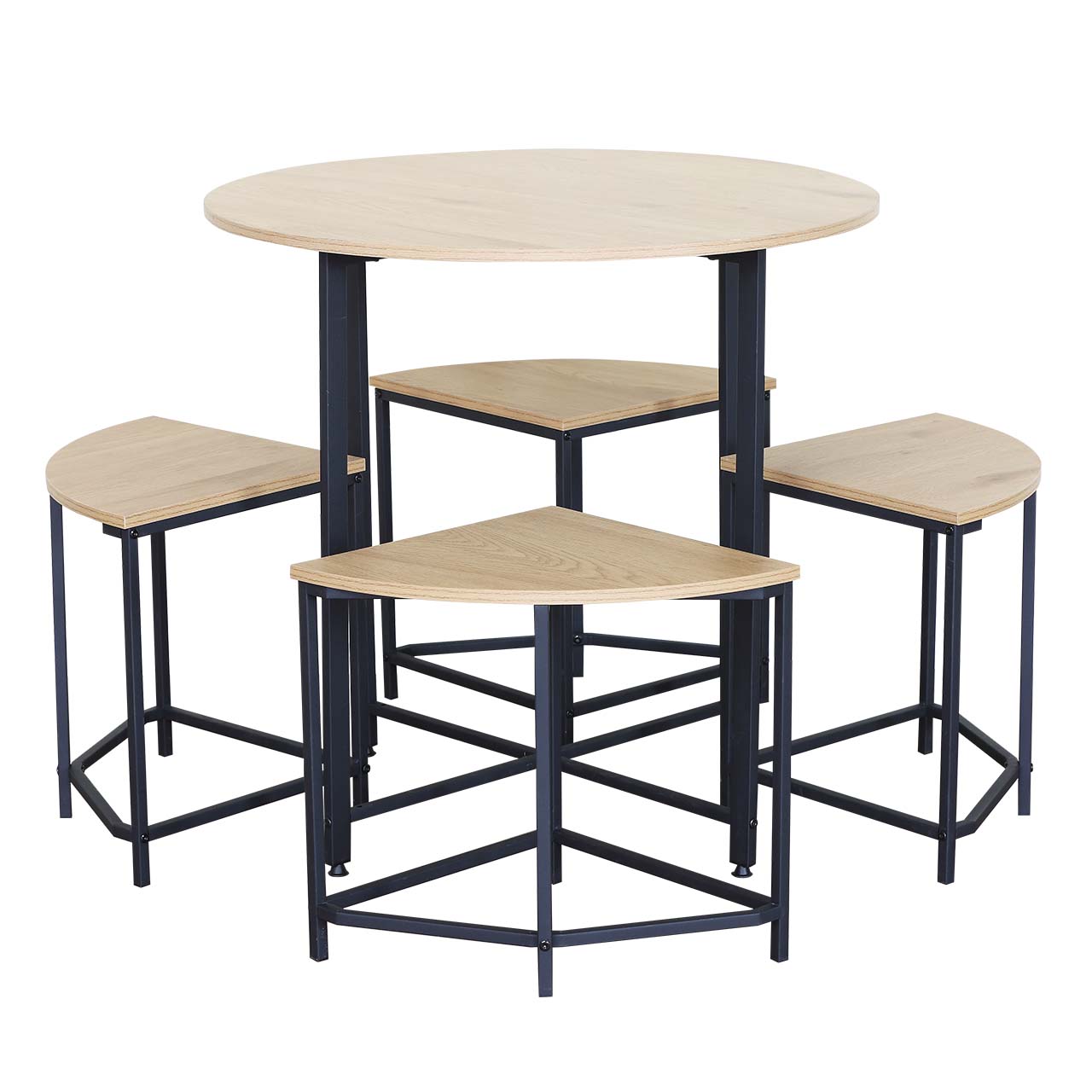 Stół z krzesłami loftowy zestaw modern oak - 340900 Stół z krzesłami loftowy zestaw modern oak - 340900
