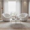 Fotel wypoczynkowy DYNIA tapicerowany PUMPKIN chair Domaison kremowy beżowy - 341358
