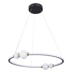 Lampa wisząca PERLA 60 Sanico Goldlux LED 57W czarna IP20 - 338280