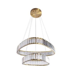 Lampa wisząca Goldlux PRISMATIC LED 43W 6400lm złoty - 338273