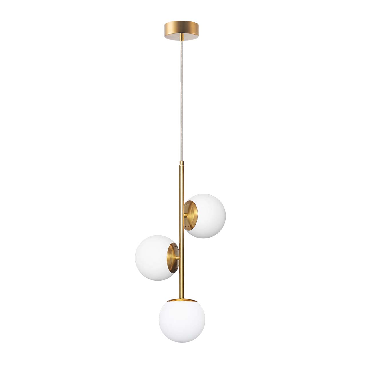 Lampa wisząca Goldlux BIANCA LED 3xE14 złoty-biały - 341679