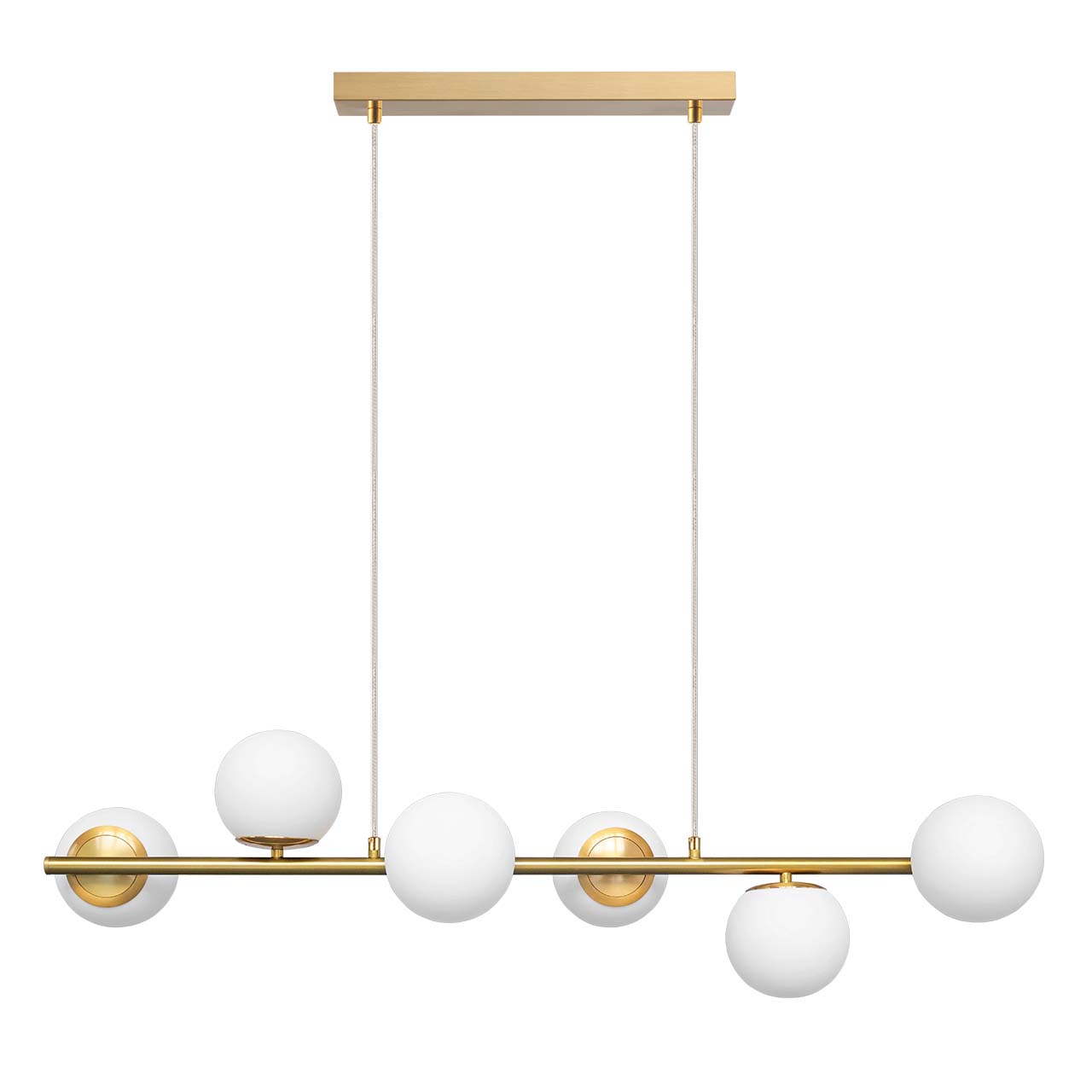 Lampa wisząca Goldlux BIANCA LED 6xE14 złoty-biały - 341686